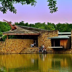 Nature Center Building with pond